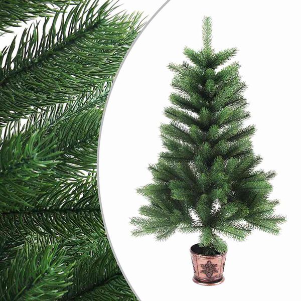 vidaXL Arbre de No&euml;l artificiel pr&eacute;-&eacute;clair&eacute; et boules 65 cm vert