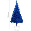 vidaXL Arbre de Noël artificiel pré-éclairé et boules bleu 120 cm PVC