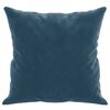 vidaXL Coussins d&eacute;coratifs lot de 2 Bleu 40x40 cm Velours