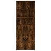 vidaXL Buffet haut chêne fumé 80x42,5x185 cm bois d'ingénierie