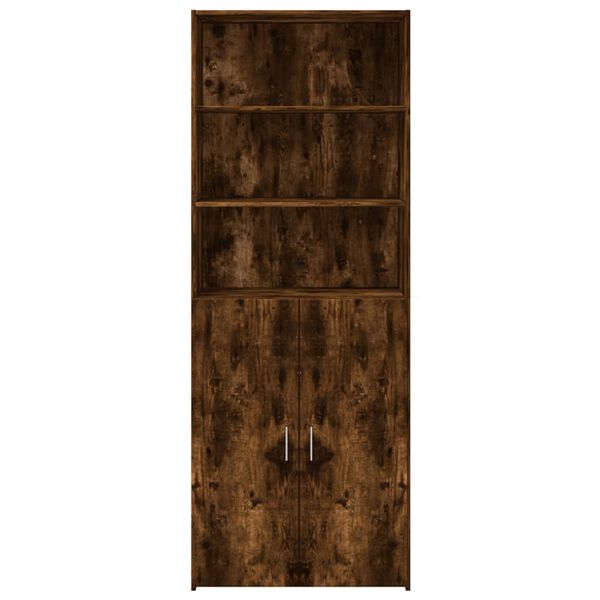 vidaXL Buffet haut chêne fumé 80x42,5x185 cm bois d'ingénierie