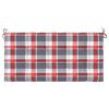 vidaXL Coussin de banc de jardin motif &agrave; carreaux rouges 100x50x3cm