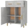 vidaXL Buffet gris béton 69,5x34x89 cm bois d'ingénierie
