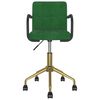 vidaXL Chaises pivotantes &agrave; manger lot de 4 vert fonc&eacute; velours