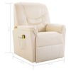vidaXL Fauteuil de massage Cr&egrave;me Similicuir