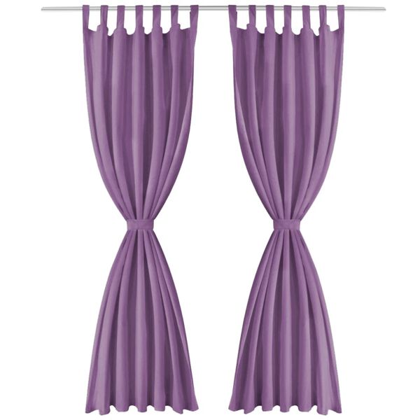 vidaXL Rideau occultant avec boucles 2 pcs 140 x 245 cm Lilas