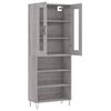 vidaXL Buffet haut Sonoma gris 69,5x34x180 cm Bois d'ing&eacute;nierie