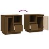 vidaXL Tables de chevet 2pcs Marron miel 50x34x50cm Bois de pin massif