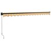 vidaXL Auvent r&eacute;tractable jaune et blanc 4,5x3 m tissu et aluminium