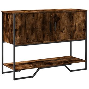 vidaXL Table console ch&ecirc;ne fum&eacute; 100x35x74,5 cm bois d'ing&eacute;nierie