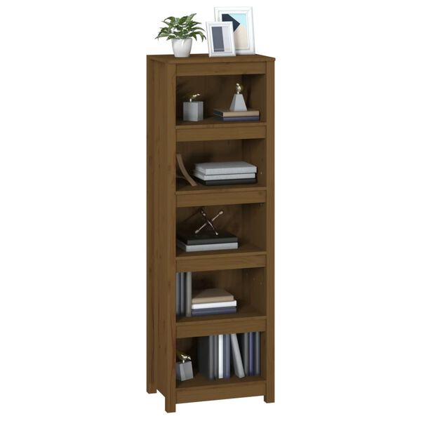 vidaXL Bibliothèque Marron miel 50x35x154 cm Bois de pin massif