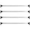 vidaXL Rails de garde-robe t&eacute;lescopiques 4 pcs Argent&eacute; 58-100 cm
