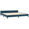 vidaXL Cadre de lit sans matelas bleu fonc&eacute; 200x200 cm velours