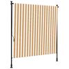 vidaXL Store roulant d'ext&eacute;rieur orange et blanc 150x270cm tissu acier