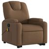 vidaXL Fauteuil de massage inclinable Marron Tissu