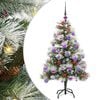 vidaXL Sapin de No&euml;l artificiel Vert et blanc 120 cm