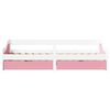 vidaXL Lit de jour et 2 tiroirs sans matelas IRUN blanc rose 90x200 cm