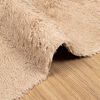 vidaXL Tapis shaggy &agrave; poils longs NAVARRA beige 120x120 cm polyester