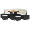 vidaXL Ensemble de canap&eacute; de jardin avec coussin 8 pcs Noir polyrotin