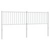 vidaXL T&ecirc;te de lit de remplacement m&eacute;tal blanc 180 cm