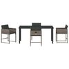 vidaXL Ensemble de salle &agrave; manger pour jardin 5 pcs Gris polyrotin