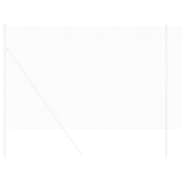 vidaXL Cl&ocirc;ture en fil soud&eacute; Argent 1.6 x 25 m