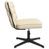 vidaXL Chaise pivotante de bureau Cr&egrave;me Tissu