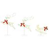 vidaXL Renne de No&euml;l avec tra&icirc;neau 3 pc 72 LED Blanc chaud