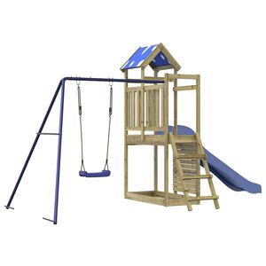 vidaXL Aire de jeux d'ext&eacute;rieur bois de pin impr&eacute;gn&eacute;