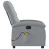 vidaXL Fauteuil de massage inclinable Gris clair Tissu