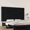 vidaXL T&ecirc;te de lit murale Noir 159,5x3x90 cm Bois massif de pin