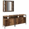 vidaXL Meubles de salle de bain 3 pcs Marron Bois d'ing&eacute;nierie