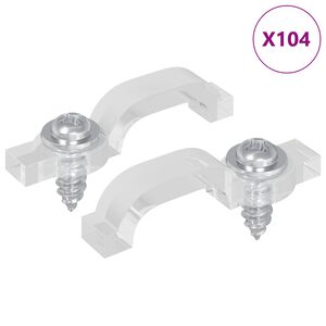 vidaXL Clips de bande LED 23,8 mm 2 pc Transparent Plastique et fer