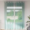 vidaXL Rideaux en voile avec œillets 2 pcs turquoise