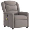vidaXL Fauteuil de massage inclinable électrique Taupe Tissu