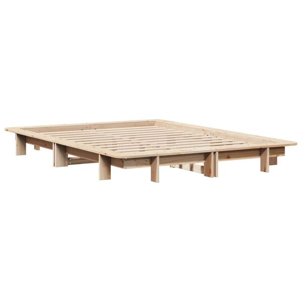vidaXL Cadre de lit sans matelas 140x200 cm bois massif de pin
