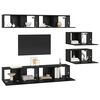 vidaXL Ensemble meuble TV 6 pcs Ch&ecirc;ne noir Bois d'ing&eacute;nierie