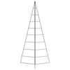 vidaXL Arbre de Noël en métal pour décoration noir 210 cm