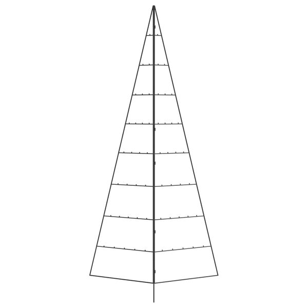 vidaXL Arbre de Noël en métal pour décoration noir 210 cm
