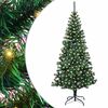 vidaXL Sapin de No&euml;l artificiel pr&eacute;-&eacute;clair&eacute; Vert 210 cm PVC et m&eacute;tal