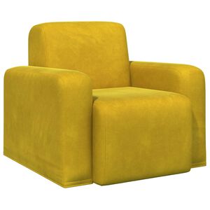 vidaXL Fauteuil Jaune Velours