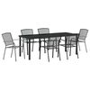 vidaXL Ensemble de salle &agrave; manger pour jardin 7 pcs Anthracite