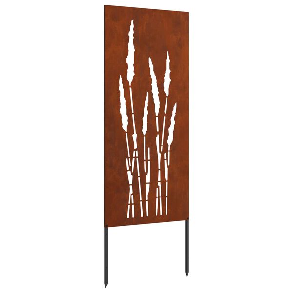 vidaXL &Eacute;cran de confidentialit&eacute; de jardin Floral Rouill&eacute; 50 x 140 cm