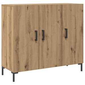 vidaXL Buffet ch&ecirc;ne artisanal 90x34x80 cm bois d'ing&eacute;nierie
