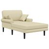 vidaXL Chaise longue Cr&egrave;me Simili cuir