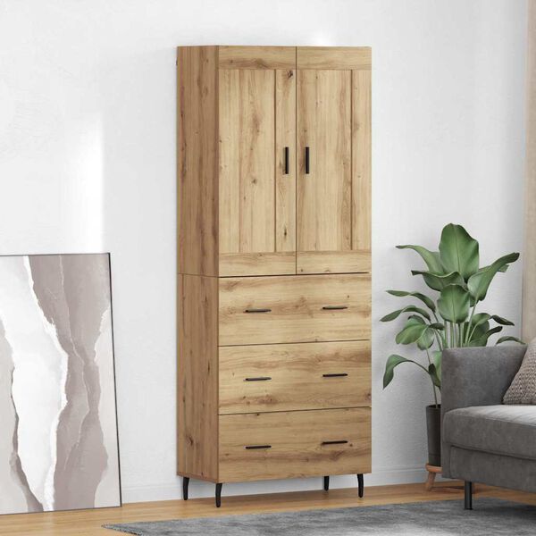 vidaXL Haut Armoire 2 pcs Ch&ecirc;ne artisanal Bois d'ing&eacute;nierie