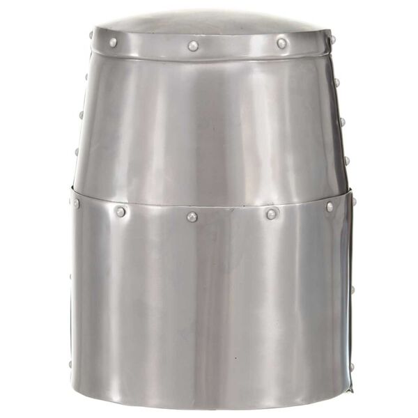 vidaXL Casque de chevalier médiéval antique pour GN Argenté Acier