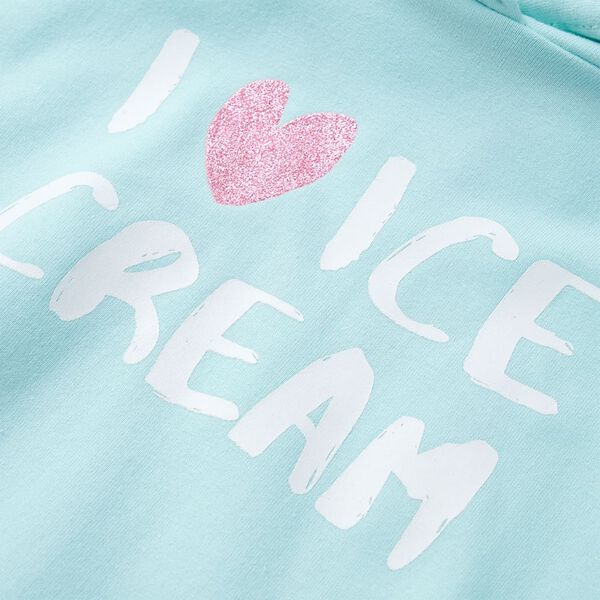 Sweat &agrave; capuche pour enfants aqua clair 116