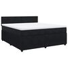 vidaXL Sommier &agrave; lattes de lit avec matelas Noir 180x200 cm Velours