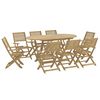 vidaXL Ensemble &agrave; manger de jardin 9 pcs bois d'acacia solide